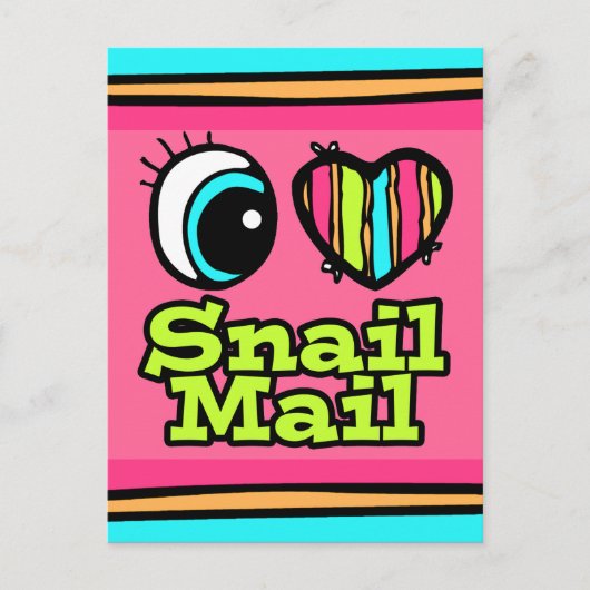Helles Auge Herz I Liebe Schnecke Mail Postkarte (Vorderseite)