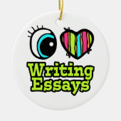 Helles Auge Herz I Liebe schreiben Essays Keramikornament (Vorne)