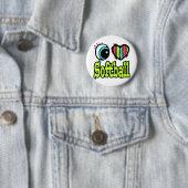 Helles Auge Herz I Liebe Softball Button (Beispiel)