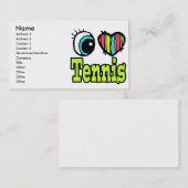 Helles Auge Herz I Liebe Tennis Visitenkarte (Vorne/Hinten)
