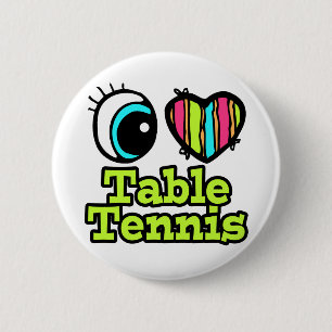 Helles Auge Herz I Liebe Tischtennis Button