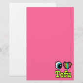 Helles Auge Herz I Liebe Tofu Briefpapier (Vorne/Hinten)