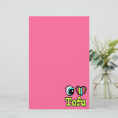 Helles Auge Herz I Liebe Tofu Briefpapier (Stehend Vorderseite)