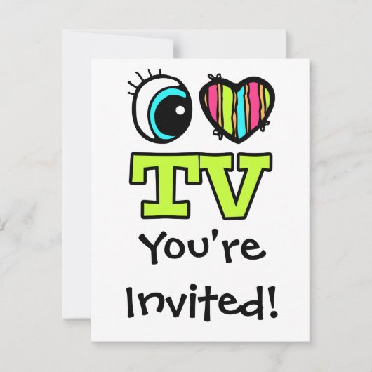 Helles Auge Herz I Liebe TV Einladung (Vorderseite)