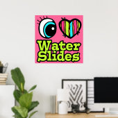 Helles Auge Herz I Liebe Wasserschlitten Poster (Heimbüro)