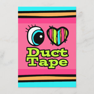 Helles Auge Herz Ich Liebe Duck Tape Einladung