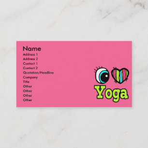 Helles Auge Herz Ich Liebe Yoga Visitenkarte