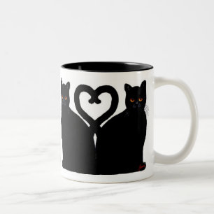 Helles Augen-Herz Zweifarbige Tasse
