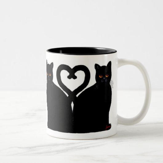 Helles Augen-Herz Zweifarbige Tasse (Rechts)