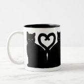 Helles Augen-Herz Zweifarbige Tasse (Links)
