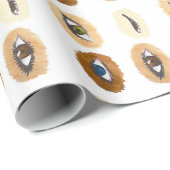 Helles Augen-Packpapier Geschenkpapier (Rolleneckpunkt)