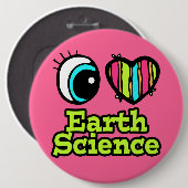 Helles Augenherz I Liebe Earth Science Button (Vorne & Hinten)