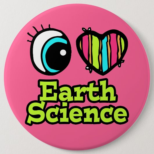 Helles Augenherz I Liebe Earth Science Button (Vorderseite)