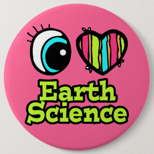 Helles Augenherz I Liebe Earth Science Button