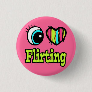 Helles Augenherz I Liebe flirten Button
