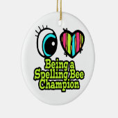 Helles Augenherz I Liebe ist ein brillanter Bienen Keramikornament (Rechts)