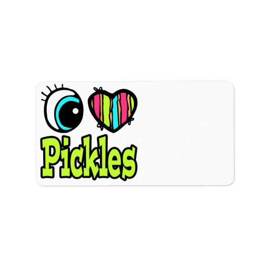 Helles Augenherz I Liebe Pickles Adressaufkleber (Vorne)