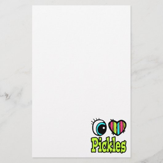 Helles Augenherz I Liebe Pickles Briefpapier (Vorderseite)