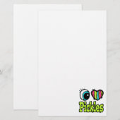 Helles Augenherz I Liebe Pickles Briefpapier (Vorne/Hinten)