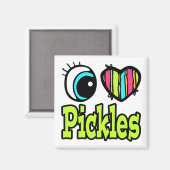Helles Augenherz I Liebe Pickles Magnet (Vorderseite/Rückseite)