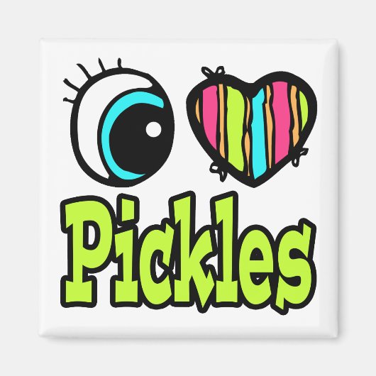 Helles Augenherz I Liebe Pickles Magnet (Vorne)