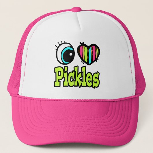 Helles Augenherz I Liebe Pickles Truckerkappe (Vorderseite)