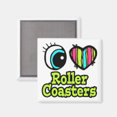 Helles Augenherz I Liebe Roller Untersetzer Magnet (Vorderseite/Rückseite)