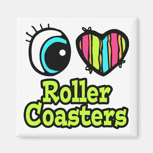Helles Augenherz I Liebe Roller Untersetzer Magnet (Vorne)
