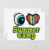 Helles Augenherz I Liebe Sommerlager Postkarte (Vorne/Hinten)