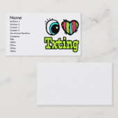 Helles Augenherz I Liebe Test Visitenkarte (Vorne/Hinten)