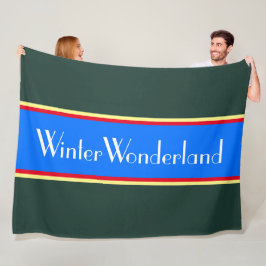 Helles, ausgeklügeltes blaugrünes Winterwonderland Fleecedecke