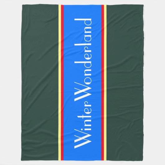 Helles, ausgeklügeltes blaugrünes Winterwonderland Fleecedecke (Vorderseite)