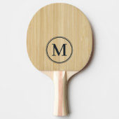 Helles Bambus-Monogramm Tischtennis Schläger (Vorderseite)