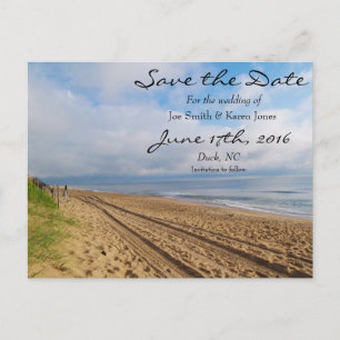 Helles Beachy Save the Date Ankündigungspostkarte