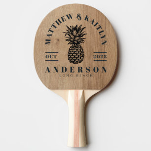 Helles Birkenholz Tropische Ananas Hochzeitskamm Tischtennis Schläger