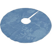 Helles Blau auf blauem Blumenmuster Polyester Weihnachtsbaumdecke (Schrägansicht)