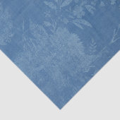 Helles Blau auf blauem Blumenmuster Seidenpapier (Ausschnitt)