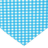 Helles Blau Gingham-Muster Kurzer Tischläufer (Ecke)