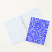 Helles Blau-Lila Blumenmuster Notizblock (Innenseite)