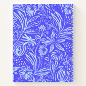 Helles Blau-Lila Blumenmuster Notizblock (Rückseite)