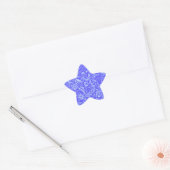 Helles Blau-Lila-Blumenmuster Stern-Aufkleber (Umschlag)