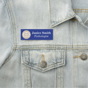 Helles Blau, Markenname-Markierung mit Logo Namensschild