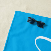 Helles Blau Maßgeschneiderte Handschriftliche Schr Strandtuch (Beispiel)