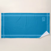 Helles Blau mit benutzerdefinierten Blue Stripes-I Strandtuch (Vorderseite)