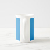 Helles Blau mit griny Textur Porzellantasse (Rückseite)