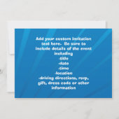 Helles Blau mit Red Sports Car Flammen Kinder Boys Einladung (Rückseite)