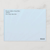 Helles Blau mit Red Sports Car Flammen Kinder Jung Postkarte (Rückseite)