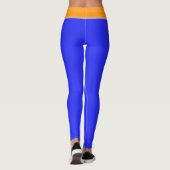 Helles Blau Orange Ton Leggings (Rückseite)