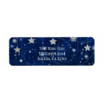 Helles Blau & Silver Starry Celestie Einladung<br><div class="desc">Helles blaues und silbernes Sternenhimmel-Einladungs-Label. Anpassen mit jedem Text. Matching-Elemente verfügbar.</div>