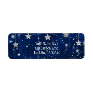 Helles Blau & Silver Starry Celestie Einladung